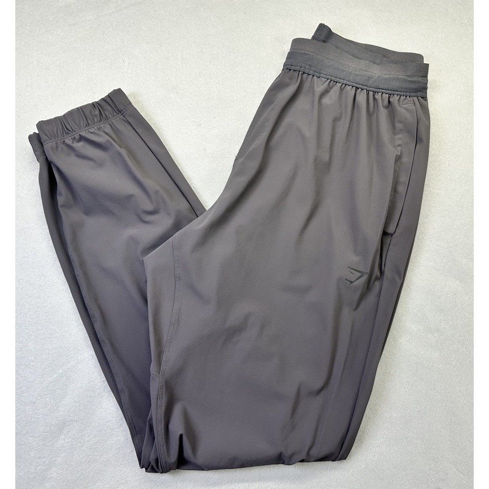 Gymshark Studio Joggers Men Medium Gray Slim Tapered Stretch Training Gym